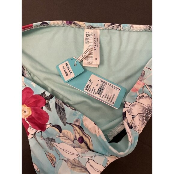 Seafolly Modern Love Hipster Bikini Bottoms Iceberg SZ AU 12 US 8 NWT - Picture 5 of 5